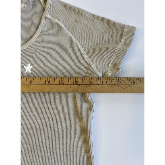 Hard Tail Womens Ribbed Cardigan Sweater Set Khaki Beige V Neck Sz Small READ - Picture 9 of 16